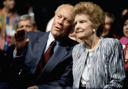USA. Houston, Texas. 1992. Gerald and Betty FORD at the Republican Convention.