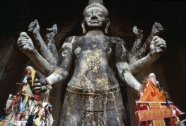 CAMBODIA. Angkor Wat. 1995.
Ancient Buddha relics from Angkor Wat site. The temples date from the 9th to 13th centuries.